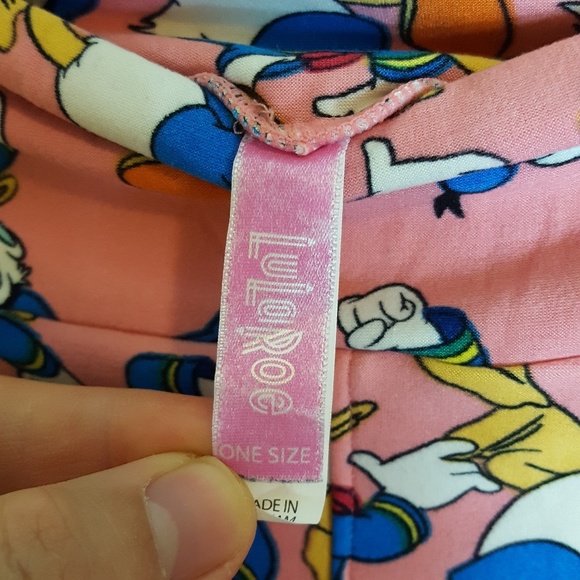 Lularoe Disney Donald Duck Pink Leggings One Size - Picture 4 of 5